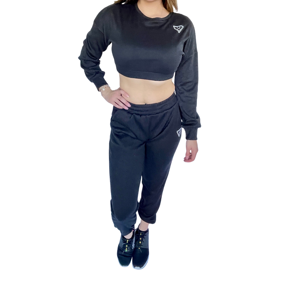 Ribbed Suit - Black