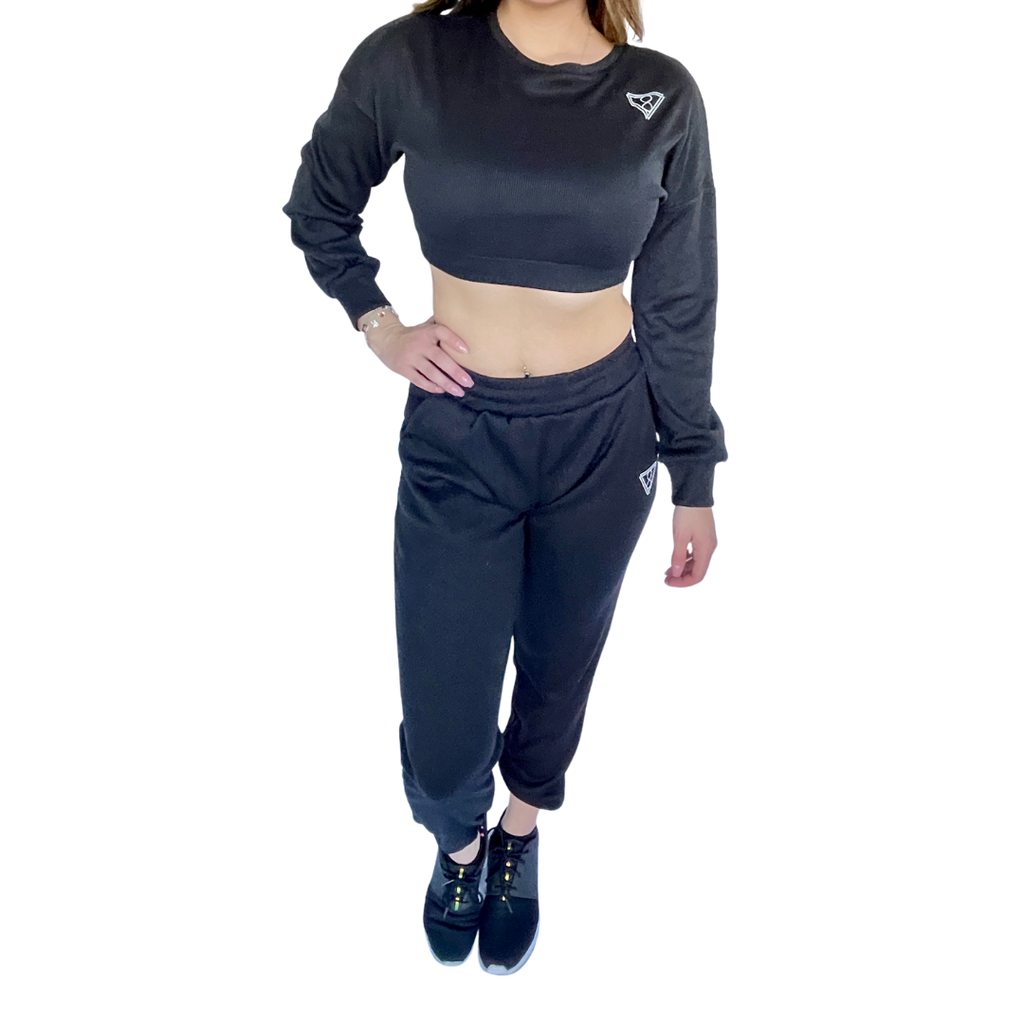 Ribbed Suit - Black